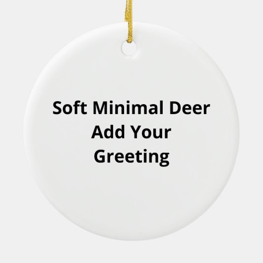 Oh Deer Soft Minimal Vibe Keramik Ornament (Hinten)