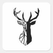 Oh Deer Soft Minimal Vibe Quadratischer Aufkleber (Vorderseite)