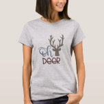 Oh Deer T Shirt<br><div class="desc">Herzlich willkommen, um Designs Shop FRAGEN! Dieses T-Shirt sitzt locker und umspielt die feminine Silhouette. Aus 100% Baumwolle ist dieses T-Shirt beides: strapazierfähig und angenehm weich - eine gute Kombination, wenn Du nach einem lässigen Basisstück suchst. Niedliches Shirt Hirsche, Shirt der Antler, Hirschhemd, Shirt der Mama, Geschenk für Mama, T...</div>