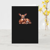 Oh Deer Trendige moderne Ästhetik Karte (Gelbe Blume)