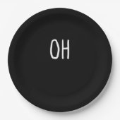 Oh Deer Trendy Halloween Style Pappteller (Vorderseite)