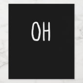 Oh Deer Trendy Halloween Style Weinetikett (Einzelnes Label)