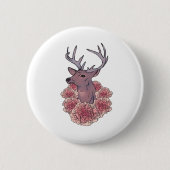 Oh Deer Trendy Minimal Aesthetic  Button (Vorderseite)