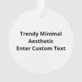 Oh Deer Trendy Minimal Aesthetic Ornament (Rückseite)