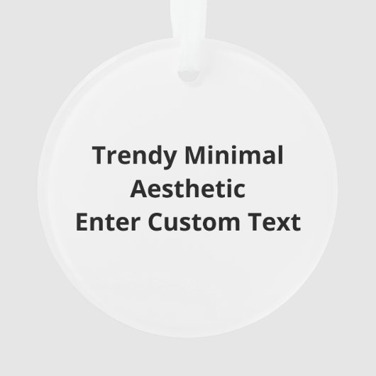 Oh Deer Trendy Minimal Aesthetic Ornament (Rückseite)