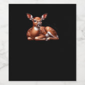 Oh Deer Trendy Modern Aesthetic  Weinetikett (Einzelnes Label)
