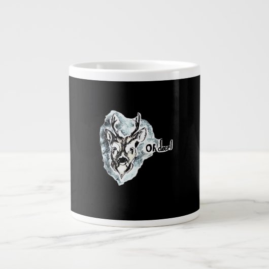 Oh Deer Trendy Modern Style Jumbo-Tasse (Vorderseite)