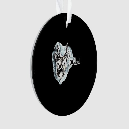 Oh Deer Trendy Modern Style Ornament (Vorderseite)