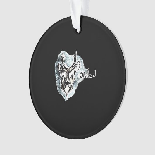 Oh Deer Trendy Modern Style Ornament (Vorderseite)
