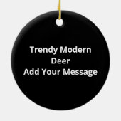 Oh Deer Trendy Moderner Stil Keramik Ornament (Hinten)