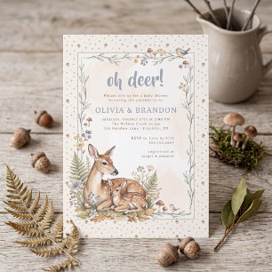 Oh Deer Wald Baby Shower Einladung