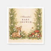 Oh Deer Wald Baby Shower Serviette (Vorderseite)