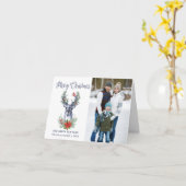 Oh Deer Was für ein Jahr frohe Weihnachten 2 FOTO- Karte (Gelbe Blume)