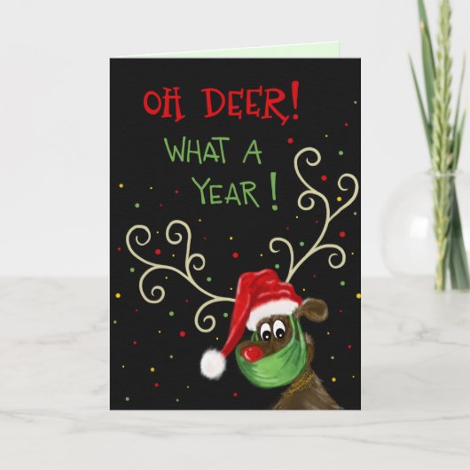Oh, Deer! Was für ein Jahr! Inspiritivität Karte (Vorderseite)