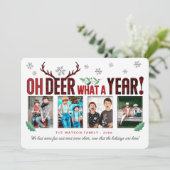 Oh DEER Was für ein Jahr Spaß Weihnachten Tartan 4 (Stehend Vorderseite)
