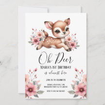 Oh Deer Watercolor Birthday Party
