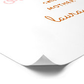 Oh Deer Watercolor Blume Begrüßung Kinderdusche Poster (Ecke)