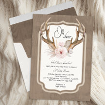 Oh Deer Watercolor Elegante Babydusche