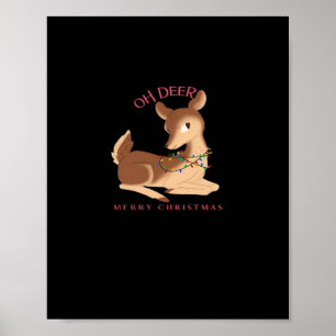 Oh Deer Weihnachten Modernes Design Poster