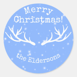 Oh Deer, Weihnachten - Weihnachtsaufkleber Runder Aufkleber