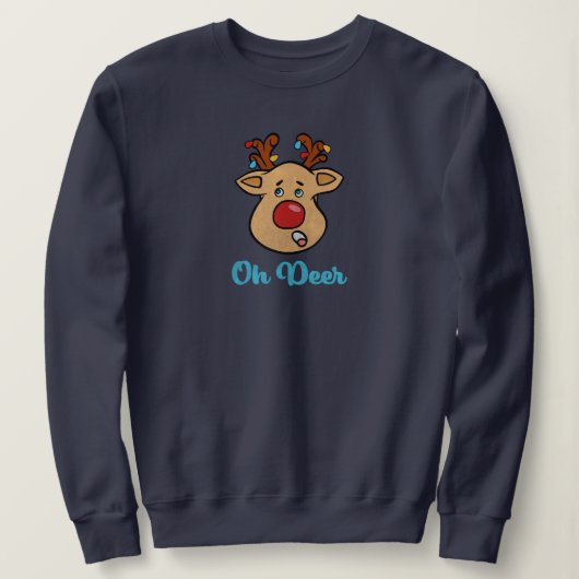 Oh Deer Weihnachtsfeiertag Sweatshirt (Design vorne)