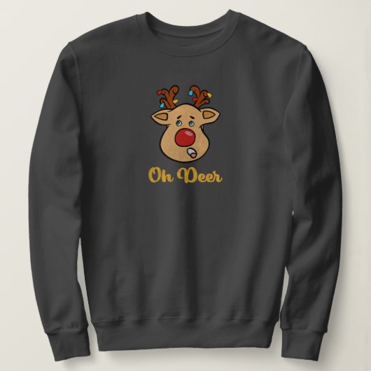 Oh Deer Weihnachtsfeiertag Sweatshirt (Design vorne)