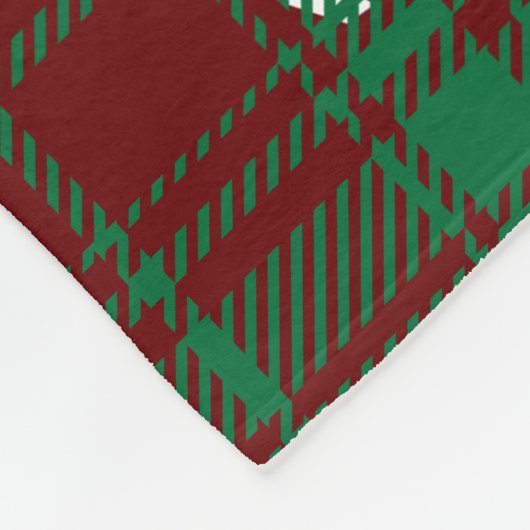 Oh, Deer! WeihnachtsKariert Fleecedecke (Ecke)