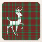 Oh, Deer! WeihnachtsKariert Rechteckiger Pappuntersetzer (Vorderseite)