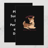 Oh Deer Weihnachtsmoderne Design Feiertagskarte (Vorne/Hinten)