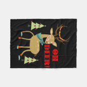 Oh, Deer! Weihnachtswild mit Baumgeschenk Fleecedecke (Vorderseite (Horizontal))