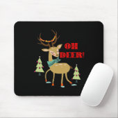 Oh, Deer! Weihnachtswild mit Baumgeschenk Mousepad (Mit Mouse)