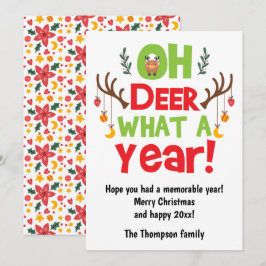 Oh Deer What A Year 2025 Rentier Weihnachten