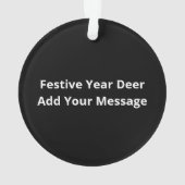 Oh Deer What a Year Christmas Family Style Ornament (Rückseite)