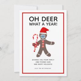 Oh Deer What A Year Funny Christmas 2021 Feiertagskarte