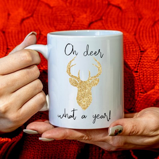 Oh Deer, What A Year! Funny Christmas Holiday Kaffeetasse