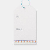 Oh Deer What a Year Nordic Fairisle Weihnachtsbaum Geschenkanhänger (Rückseite)