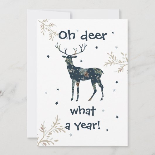 Oh Deer What A Year Quarantine 2020 Weihnachten (Vorderseite)