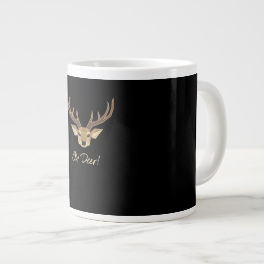 Oh Deer Whimsical Artistic Expression Jumbo-Tasse (Vorderseite Rechts)