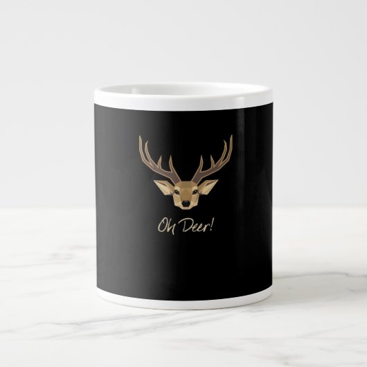 Oh Deer Whimsical Artistic Expression Jumbo-Tasse (Vorderseite)