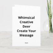 Oh Deer Whimsical Creative DesFolded Greeting Card Karte (Rückseite)
