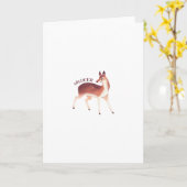 Oh Deer Whimsical Creative DesFolded Greeting Card Karte (Gelbe Blume)
