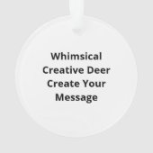 Oh Deer Whimsical Creative Design Acryl-Ornament Ornament (Rückseite)