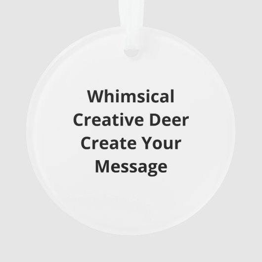 Oh Deer Whimsical Creative Design Acrylic Ornament (Rückseite)