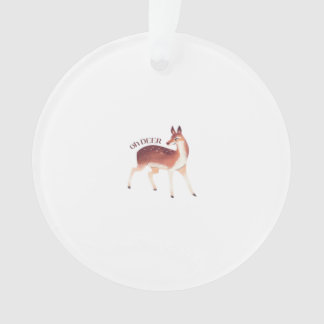 Oh Deer Whimsical Creative Design Acrylic Ornament