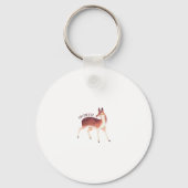 Oh Deer Whimsical Creative Design Keychain Schlüsselanhänger (Vorderseite)