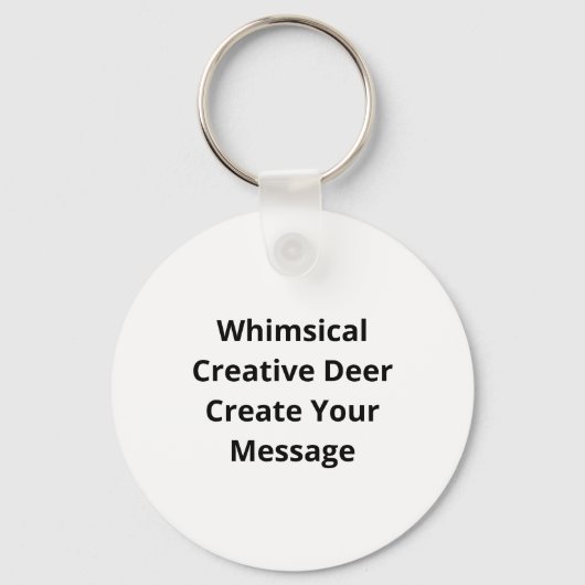Oh Deer Whimsical Creative Design Keychain Schlüsselanhänger (Rückseite)