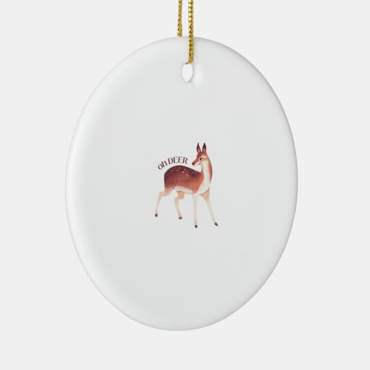 Oh Deer Whimsical Creative Design Ornament (Rechts)