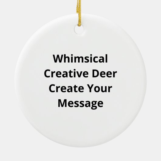 Oh Deer Whimsical Creative Design Ornament (Hinten)