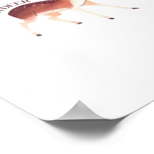 Oh Deer Whimsical Creative Design Poster (Ecke)