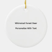 Oh Deer Whimsical Forest Vibe Keramik Ornament (Hinten)